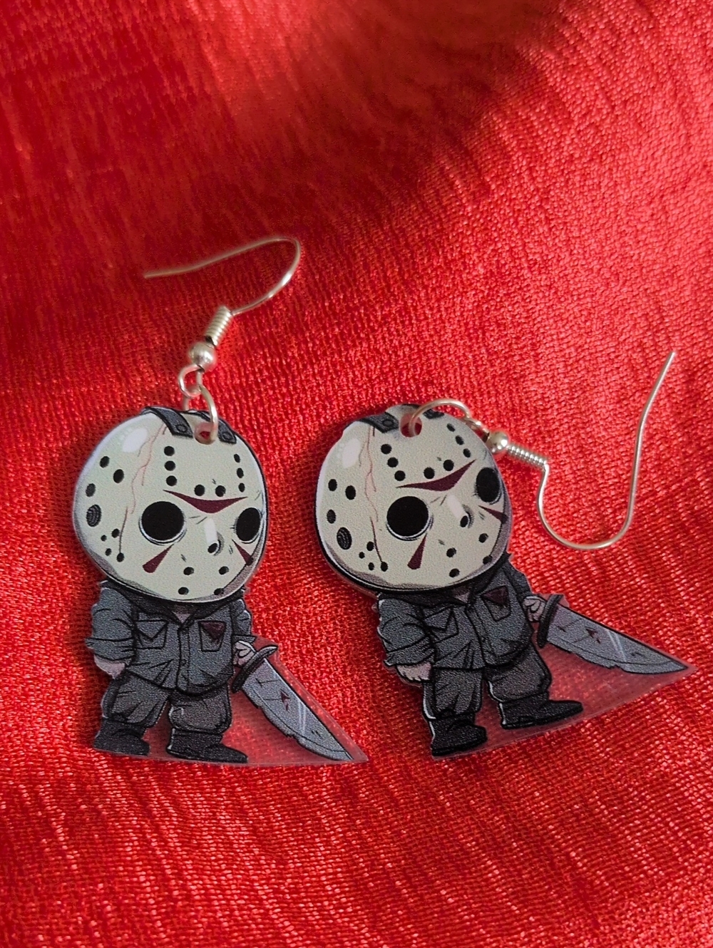 Jason Horror Character Dangle Earrings
